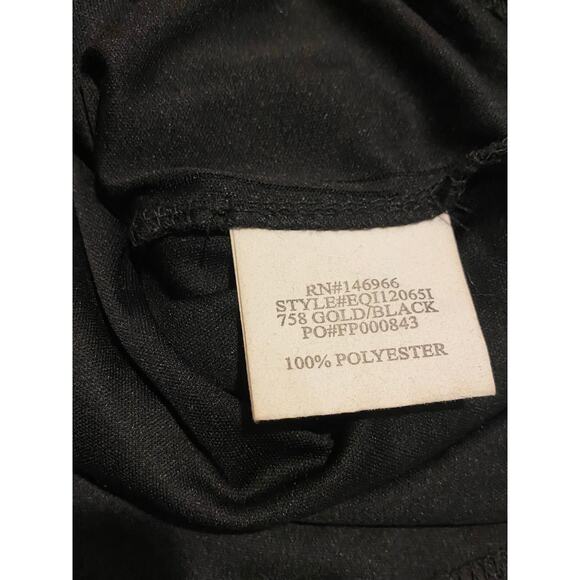 Crystal Doll Sequin Bodycon Mini Dress Small Black Gold Cocktail Party Glam NYE - Picture 11 of 15